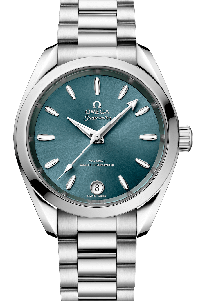 Omega Seamaster Aqua Terra Shades Co-Axial Master Chronometer 34mm Lagoon Green Ladies Watch