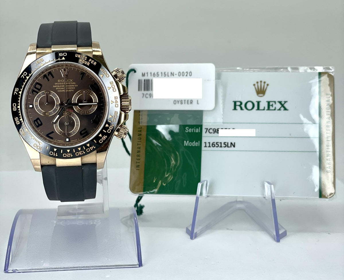 Rolex Daytona RG Chocolate Dial Oysterflex 116515LN